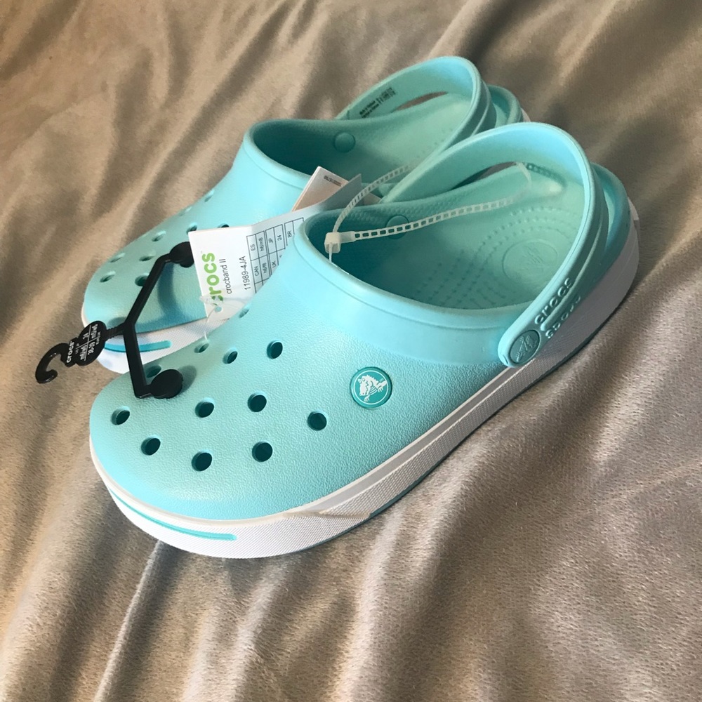 Turquoise Crocs